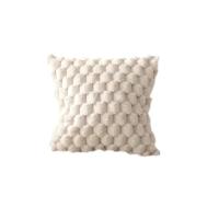Funda De Cojín De Peluche Suave 3D Con Patrón De Tortuga Y Malla De Piña En Color Crema Para Decoración De Sala De Estar Y Dormitorio - details 2