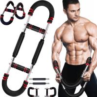 Sport Twister Arm Trainer Ejercitador de pecho de brazo Twister ajustable con resorte y póster de entrenamiento para hombres y mujeres - details 1