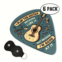 6 Pcs Escogidas Cabezas De Guitarra Original Sonido Impresión Doble Llave De Cinturón Regalo Para Amantes De La Música Ukulele Guitarra - details 0