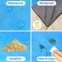 Manta De Playa Portátil Grande Ligera Plegable Para 4-6 Adultos Impermeable Y Anti Arena PVC Para Camping Y Picnics Al Aire Libre - details 3