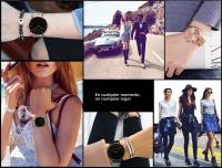 Reloj De Mujer Hannah Martin Con Movimiento Japonés Original Acero Inoxidable Malla Clásico Minimalista Rosado Oro - details 25
