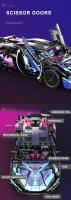 Bloques De Construcción De Coche Deportivo Lamborghini Sian 1314PCS En Negro Y Morado Juguetes De Vehículo De Carreras Para Niños Regalo De Cumpleaños - details 2