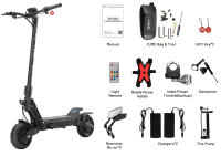 YUME HAWK Patinete Eléctrico, Neumáticos Todo Terreno sin Tubo de 10x3.15", Motor de 1200W*2, Batería de 60V 22.5Ah, Velocidad Máxima de 70km/h, Alcance Máximo de 70km, Freno de Disco Hidráulico, Carga Máxima de 126kg, Control por Aplicación - Color Negro - details 9