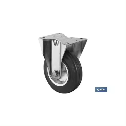 Cofan Rueda Goma/Metal Fija Ø125x38mm - Resistente - 1
