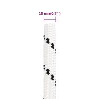vidaXL Cuerda para barco trenzada poliéster blanco 18 mmx25 m - details 4