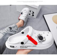 Sandalias Transpirables Para Hombre Y Mujer Pantuflas De Hogar Moda Exterior Zapatillas De Jardín Pareja Zapatos De Agua Negro Blanco - details 11