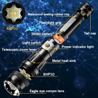 Linterna Táctica Recargable LED Super Brillante Portátil Con Alta Potencia Y Rango Largo Para Camping Y Emergencias Exterior - details 9