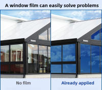 Película De Privacidad Para Ventanas Espejo Unidireccional Vinilo Antiglanceo No Adhesivo Cling De Plástico PVC Para Casa Protección UV Tamaño Adecuado Para Ventanas Y Puertas - details 1