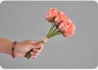 Bouquet De Rosas Rosa De 24CM Decoración Para El Hogar Propiedades Fotográficas Guía De Carretera Para Boda Flores Artificiales - details 12