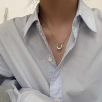 Collar De Mujer ANENJERY 316L Acero Inoxidable En Forma U Simplicidad Clásica Joyería Accesorio De Regalo Para Fiestas - details 2