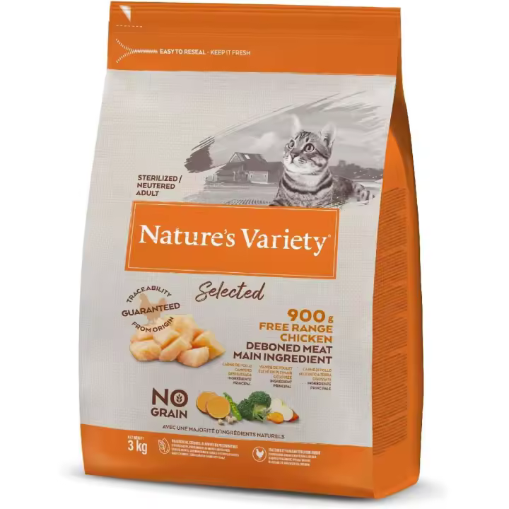 Nature's Variety Pienso Selected de Pollo Campero para Gatos Esterilizados 3Kg - 1