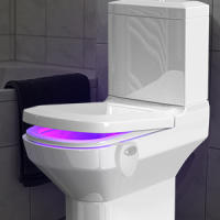 Luz Ultravioleta Para Vater, Luces Nocturna para Water (WC) Led, UV Esterilizador 16 Colores Sensor de Movimiento luz LED Automática Inodoro Luz para Baño, Facil de Limpia y Usar 100% Impermeable - details 0