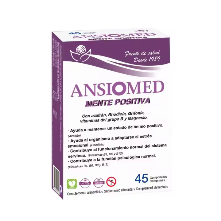 Bioserum ANSIOMED MENTE POSITIVA 45 Unidades - Mantener Estado de ánimo Positivo - Apoyo Sistema Nervioso - 1