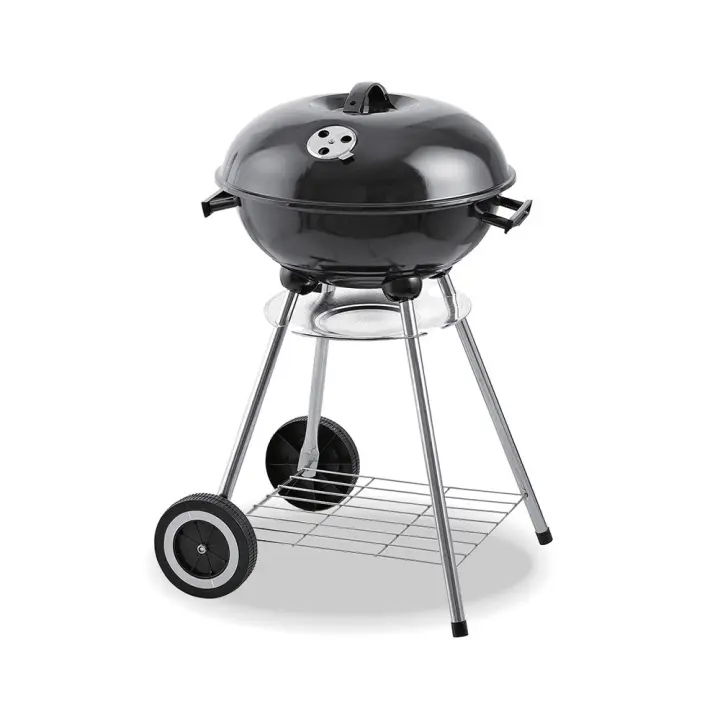 EDM Barbacoa Metálica Ahumador de Pie con Tapa y Ruedas - 1