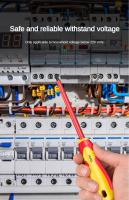 Destornillador Aislado Profesional Para Electricistas Herramientas De Mantenimiento Multifuncionales Con Cabezales De Cruz Y Phillips Acero Cromo Vanadio Antideslizante Con Mango - details 1