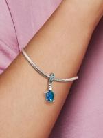 Pandora - Charm Colgante de Tortuga Marina de cristal de Murano - Plata de Lei - details 3