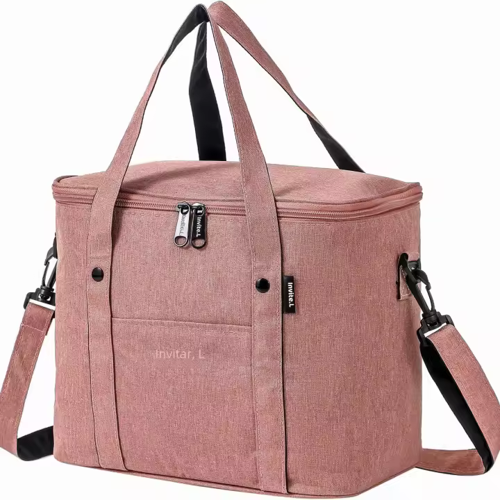 1pc Insulated Lunch Bag For Men/Women,Reusable Large Cooler Box With Shoulder Strap Camping Picnic Bag For Teenagers And Workers - 1