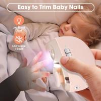 Manicura eléctrica para bebés - manicura 3 en 1 (no para uñas de los pies) recortadora, pulidora y almacenamiento de clips, con led, recargable y 2 velocidades para bebés, niños, adultos y ancianos - details 4