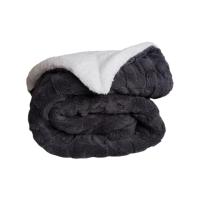 Manta Gruesa de Sofá y Cama Corazones en Color Gris Oscuro – Sedalina Suave con Sherpa, Calidez Garantizada- Mercatienda - details 4