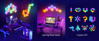 Lámpara De Pared Hexagonal Inteligente RGB Luz Nocturna Cambiante DIY Música Rítmica APP Para Habitación De Juegos Dormitorio - details 10
