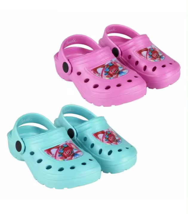 Artesania Cerda Zuecos Modelo Trolls Fucsia - Calzado Ligero para Piscina, Playa y Paseo con Correa de Sujeción - 1