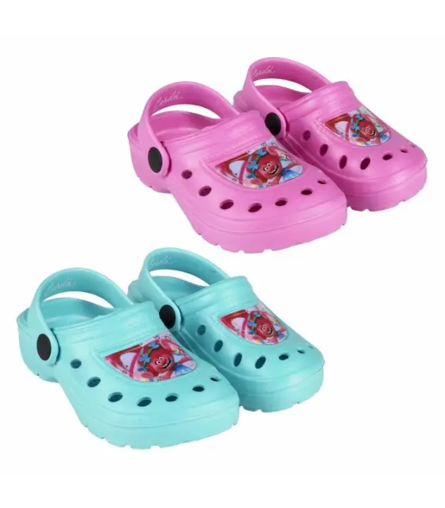 Artesania Cerda Zuecos Modelo Trolls Fucsia - Calzado Ligero para Piscina, Playa y Paseo con Correa de Sujeción - 1