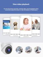 Cámara de seguridad IP inalámbrica WiFi 1080P para el hogar, visión nocturna, montaje en techo, audio bidireccional, domo CCTV - details 2
