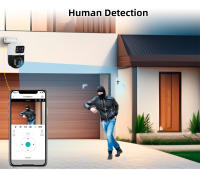 Cámara De Seguridad IP KERUI PTZ Dual Lens 6MP POE Exterior Video CCTV Observación Remota Compatible Con Onvif iCSEE Negra - details 6