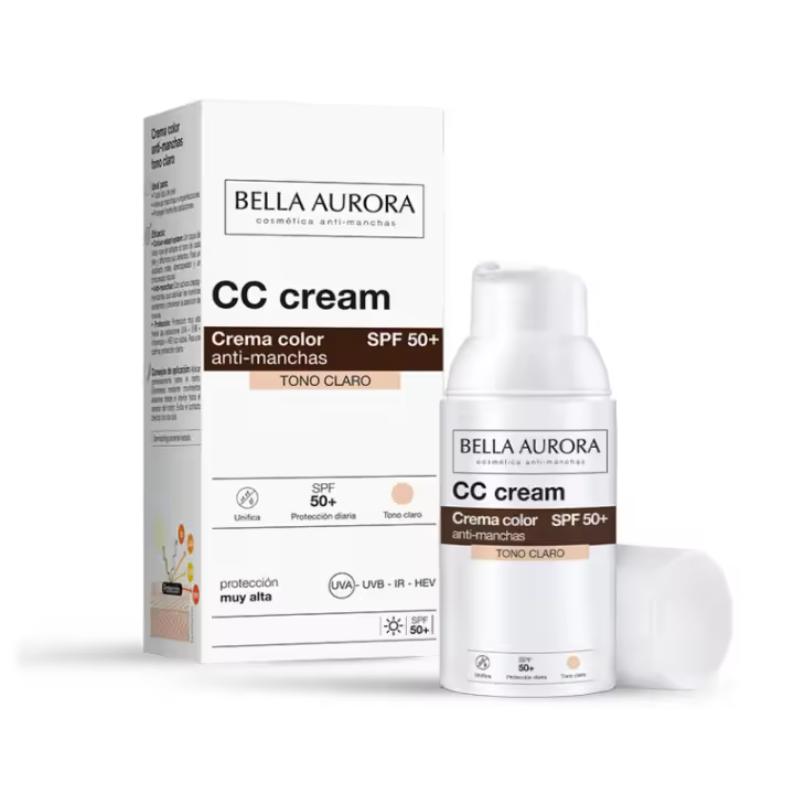 BELLA AURORA CC CREAM TONO CLARO CREMA COLOR ANTI-MANCHAS SPF50 30ML - 1