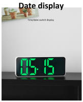 Reloj De Alarma Digital Con Control De Voz Multi-function LED Temp Date Display 12/24H Positivo/Contador Reloj De Mesa Decoración Para Habitación - details 2
