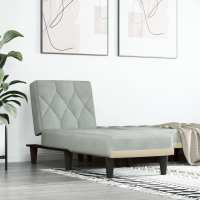 vidaXL Sofá diván de terciopelo en color Gris claro/Verde oscuro/Azul y más - details 0
