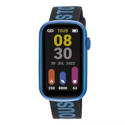 Reloj Tous Smartwatch con correa de nylon y correa de silicona azul T-Band 200351090 - 1