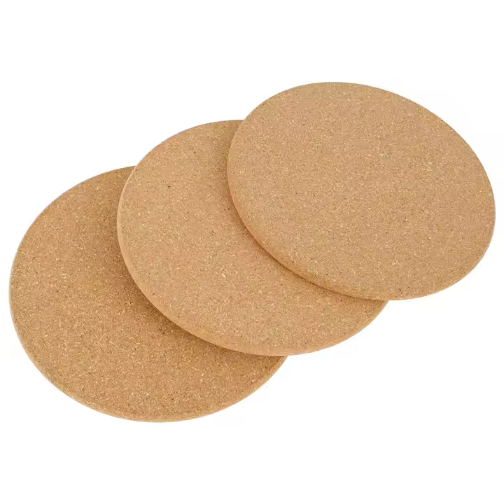 Torchón De Madera De Corcho Redondo Resistente Al Calor Soporte Para Vajilla Y Bebidas Accesorios De Cocina Modernos - 1