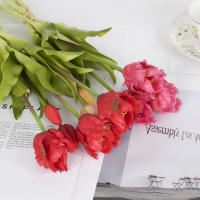 Nueva Parroquial Ola Tulipán De Silicona Flores Artificiales Suaves Y Cómodas Arreglo Floral Decoración Para Hogar Y Sala De Estar - details 8