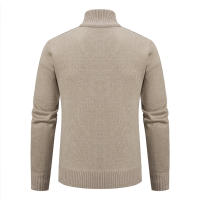 Cardigan De Veludo Para Hombre Invierno Coreano Grueso Con Cierre De Cremallera Suéter De Algodón Técnico Estilo Casual - details 2