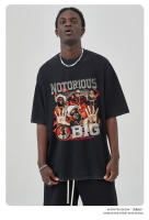 Camiseta Vintage Biggie Hip Hop Rapper Harajuku Talla Grande DTG Y2K Manga Corta Tees De Algodón 100% Para Hombres - details 2