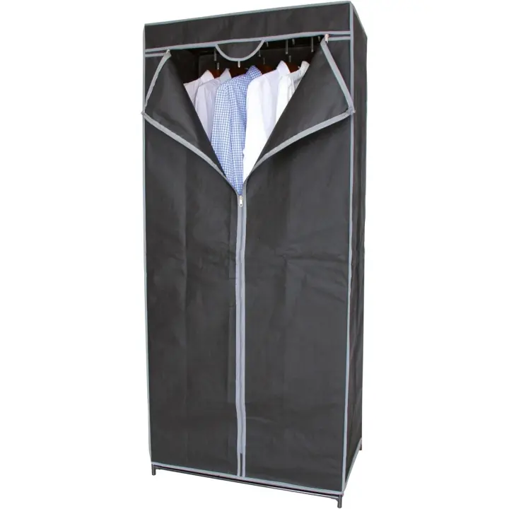 BLOOM STORE-Armario Organizador Textil Plegable ,Ropero, Armario Portátil, Perchero Organizador con Funda de Tela no Tejida, Barra para Colgar, Estantes - 1