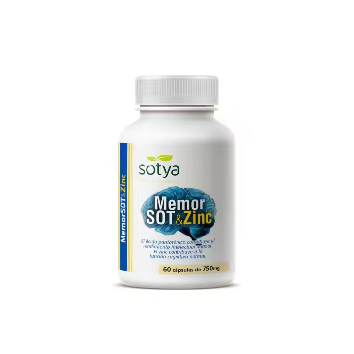 Sotya Memorsot&zinc 750mg - 60 Cápsulas  Apoyo Cognitivo y Reducción de Estrés - 1