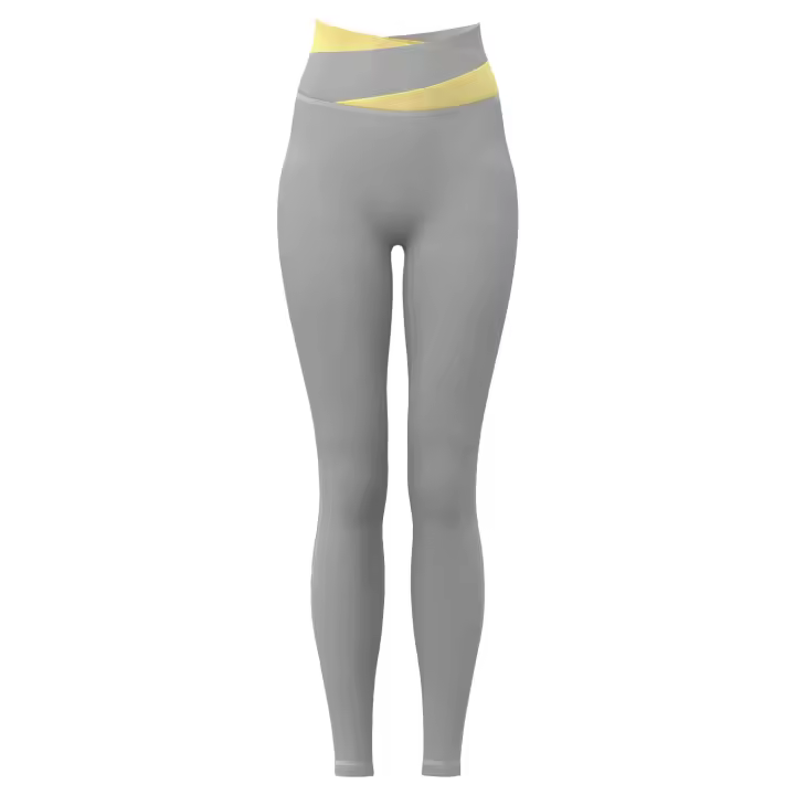 Pantalones de yoga con costuras color piel, cintura alta, realce de cadera, pantalones de fitness elásticos, pantalones deportivos para correr - 1