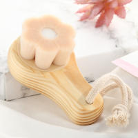 Cepillo Facial Suave De Pelo Con Mango De Madera En Forma De Flor De Cerezo Limpiador De Puntos Negros Y Exfoliante Para Limpieza Del Rostro - details 6