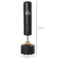 HOMCOM Saco de Boxeo de Pie para Adultos 170cm Altura Ajustable en 3 Niveles Punching Ball con Base Rellenable de Arena 45 kg o Agua 30 kg para Hogar Gimnasio Negro - details 2