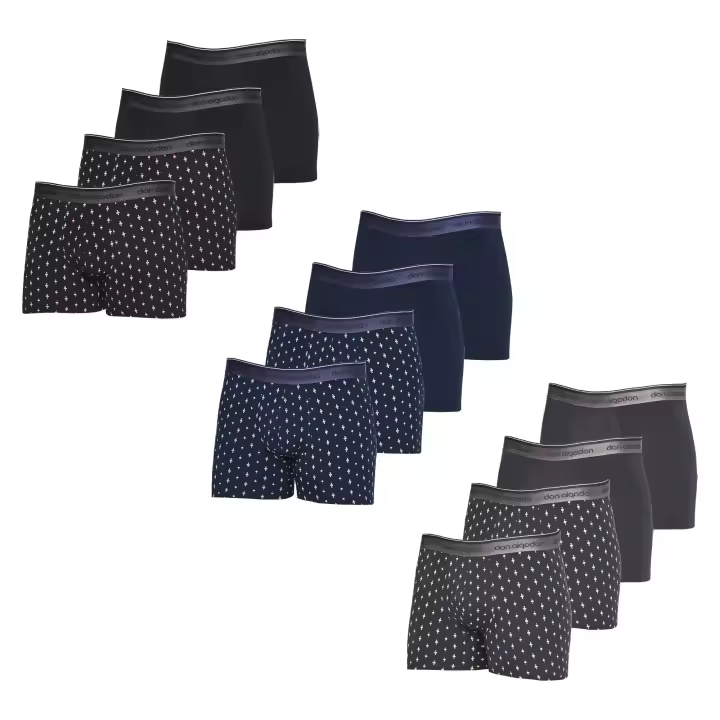 Pack 12 Boxers para Hombre Don Algodon | Suaves y Cómodos | Lisos + Estampados - 1