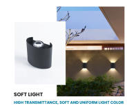 Lámpara De Pared LED 2W Impermeable Para Exterior Iluminación De Jardín Interior Para Dormitorio Sala De Estar Ascensor Moderna - details 1