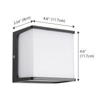 Lámpara De Pared LED Para Exteriores Impermeable IP65 Sin Sensor De Movimiento 8W Iluminación Para Jardín Y Porche Estilo Moderno - details 1