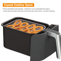 Rack De Asado 3 Capas En Acero Inoxidable Almacenable Soporte Para Carne Fácil De Limpiar Con Base De Silicona Accesorios De Cocina - details 6