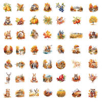 50PCS Etiquetas De Otoño Para Recogida Exquisitas Pegatinas Impermeables Para Teléfonos Móviles Portátiles Suitcases Tazas De Bebida - details 2