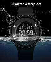 Reloj Digital Para Hombre LED Deportivo Reloj Militar Con Alarma Y Luz Luminosa Resistente Al Choque Y Al Agua Multifuncional Material De Correa De Silicona - details 8