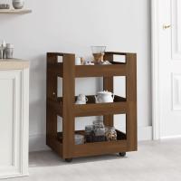 vidaXL Carrito de cocina madera contrachapada 60x45x80 cm en color Negro/Gris hormigón/Gris sonoma y más - details 6