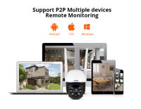 Cámara PTZ WiFi IP KERUI 5MP Tuya Seguridad Exterior Doméstica Con Zoom Digital 4X Visión Nocturna Doméstica CCTV Vigilancia De Video Negro - details 9