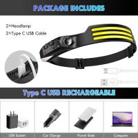 BIT Frontal Led Recargable Interior (2 Pack), Sensor de Movimiento Cabeza con 5 Modos, IPX4 Impermeable para Ciclismo - details 2